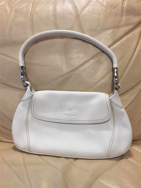 vintage white Prada bag